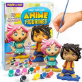 Made By Me Build & Paint Your Own Wooden Toys, DIY Wood Craft Kit, Easy to Assemble, Anime Figurines - style: Japanese