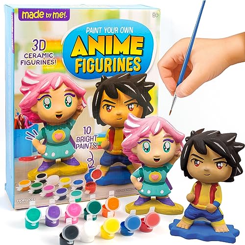 Made By Me Build & Paint Your Own Wooden Toys, DIY Wood Craft Kit, Easy to Assemble, Anime Figurines - style: Japanese