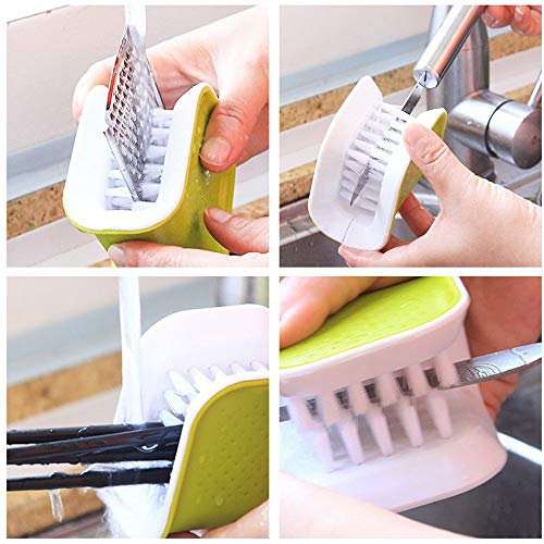 Blade Brush Knife Cleaner Non-Slip Cutlery Cleaner Brush Kitchen Washing Chopsticks Knife and Fork Brush
