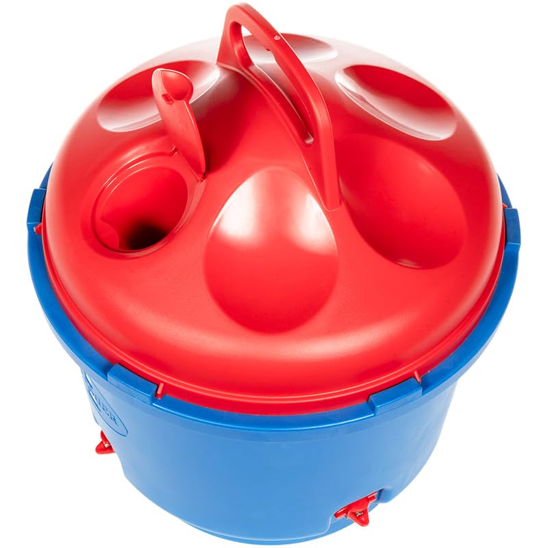 Premier 1 All-Season Heated Poultry Waterer for Chickens & Ducks – 3 Gallon | 100W thermostat keeps water unfrozen to -20°F. Quick-fill cap, 3 recessed nipples, 16 ft detachable cord. Up to 35 birds.