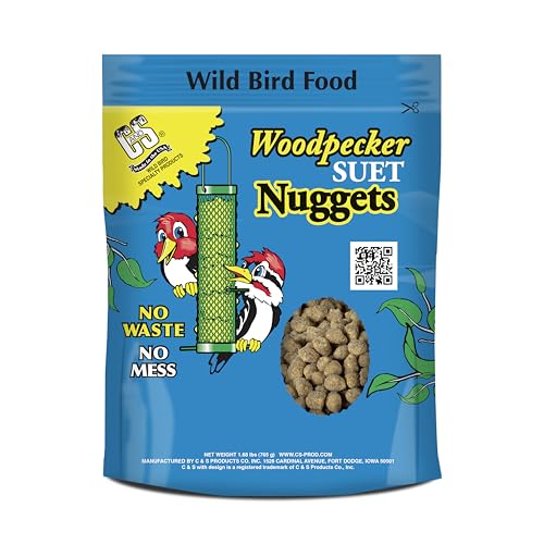 C&S Woodpecker Suet Nuggets, Outdoor Wild Bird Food for Woodpeckers, Flickers and More, 27 Ounces - size: 1.69 Pound (Pack of 1)