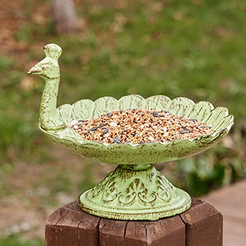 HOUYANG Cast Iron Bird Baths for Outdoors,Metal Bird Feeder,Garden Yard Table Decor | Heavy-duty material suitable for all seasons; also ideal for storing fruit, snacks, and small items indoors. - color: Birdbaths-A