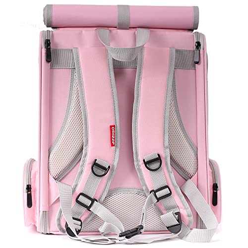 Bird Carrier Backpack with Wooden Stand Perch, Vented and Breathable Bag to Carry Parakeet Cockatiel Conure Parrot (Pink, Bird Backpack) - color: Pink