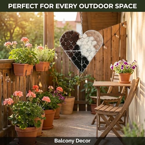 Handmade Fiber Bird Nesting Heart, Nesting Material for Wild Bird, Refillable Nesting Accessories, Outdoor Garden Decortion, Hummingbird Nest/House, Gifts for Bird/Nature Lovers