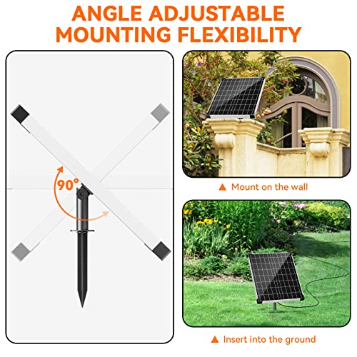 30W Solar Fountain Pump with 430GPH Flow, 7 Water Spray Heads & 16.4ft Cable, Solar Pond Pump with Adjustable Flow Valve & Dry Run Protection for Garden, Birdbath, Water Feature P130C - size: 30W