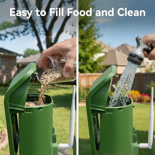 Bird Feeder with Camera Solar Powered, 5GHz, 2K HD Live 1.8L AI Bird | 2.4g WIFI,Bird Instant Alerts, 1.8L Large-Capacity Hopper, Weatherproof Design, Easy Refill, Gift for Bird Lovers (Green) - color: Green