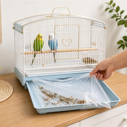 Disposable 50 pcs Small Animal Cage Liners | Rabbit Tray Film Liner Bunny Litter Pan Bags Guinea Pig Cage Toilet Plastic Film for Bird Hamster Chinchilla Hedgehog - size: 1 Count (Pack of 50)