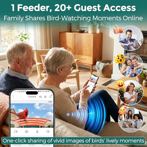 Smart Bird Feeder with Camera, Dual Solar Panel & 2K HD Live Streaming, AI Bird ID + Instant Alert, IP65 Weatherproof for Outdoor Garden Patio, Gift for Bird Lovers