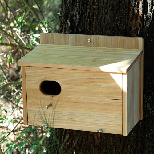 Wooden Bird Houses for Outside Birdhouses Nest Bluebird House for Cardinals Finch Wren Swallow for Garden Viewing 1C - size: 11.4inch×6inch×9inch