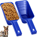 2 Cup Dog Food Scoop(2 Pack), Plastic Pet Food Scoop with Measuring Lines for Accurate Pet Food Portions,Dishwasher Safe (Blue) - color: Blue