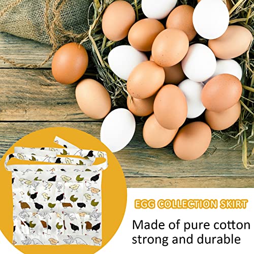 Cute Egg Collecting Apron with 8 Individual Pockets for Farm Use | Multi-Pocket Farmhouse Apron for Gathering Chicken, Duck & Goose Eggs, Kitchen Tasks & Family Farm Activities
