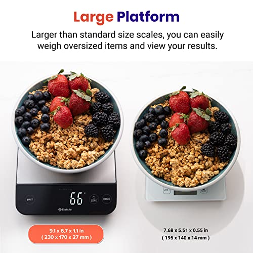 Etekcity 22lb Food Nutrition Scale, Smart Calorie Calculator, Waterproof - color: Stainless Steel with Black Accents