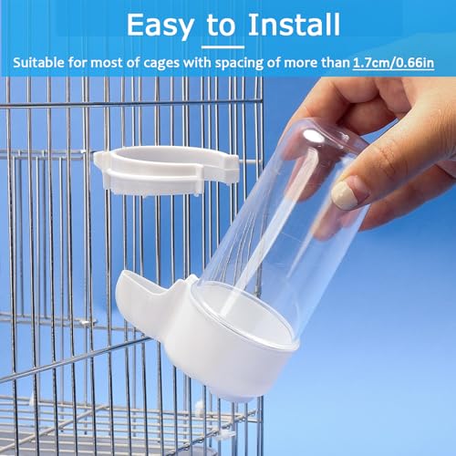 3 Pack Bird Cage Water Dispenser, Hanging Bird Water Feeder for Cage | Parakeet Water Dispenser for Cage, No Spill Automatic Feeder, Parakeet Cage Water Container for Small Birds Parrot Macaw - color: Mix-140ML