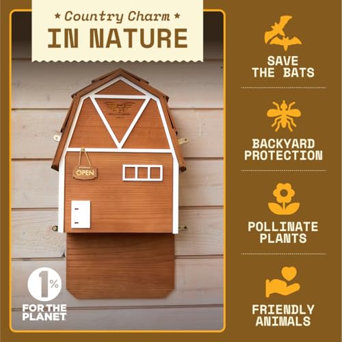 Big Bat Barn - 3 Chamber, Brown Cedar, Upto 150 Bats, Preassembled | Cedar bat barn with side vents, textured landing pad and preassembled wall-mount kit, holds 150 bats year-round. - style: 3 Chamber Big Bat Barn Brown (Up to 150 Bats)