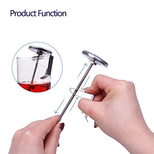 Instand Read 2-Inch Dial Thermometer,Best for The Coffee Drinks,Chocolate Milk Foam - size: 0~220℉