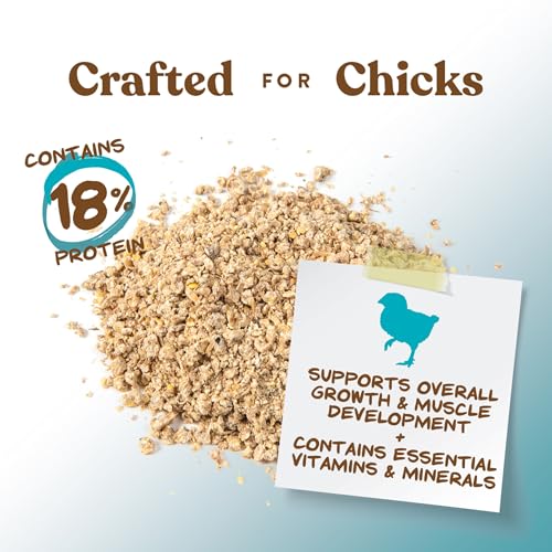 Manna Pro Chick Starter Feed, Non-Medicated Chicken Feed with Vitamins & Minerals, Complete Nutrition for Baby Chicks, 5 lb Bag | Complete Chick Feed Formula, Starter Feed with Vitamins & Minerals, Balanced Nutrition for Growing Baby Chicks