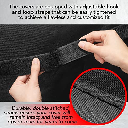 Heavy Duty Smoker Cover, Adjustable Straps, Black | Waterproof, Weather Resistant, UV & Fade Resistant, Heavy Duty Protection, Adjustable Straps, Outdoor Grill Cover, Secure Fit - color: Black, size: 41''L x 22''W x 49''H