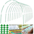 60Pcs Greenhouse Hoops Grow Tunnel Wide, 8FT Rust-Free Fiberglass Support Garden Hoops Kit for Raised Beds Plant Cloth Row Cover Netting-DIY Plant Support Garden Hoop for Netting-40Pcs Clips - style: 60 PCS