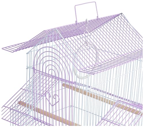 Prevue Hendryx SP1720-3 Shanghai Parakeet Cage, Lilac and White - color: Pink