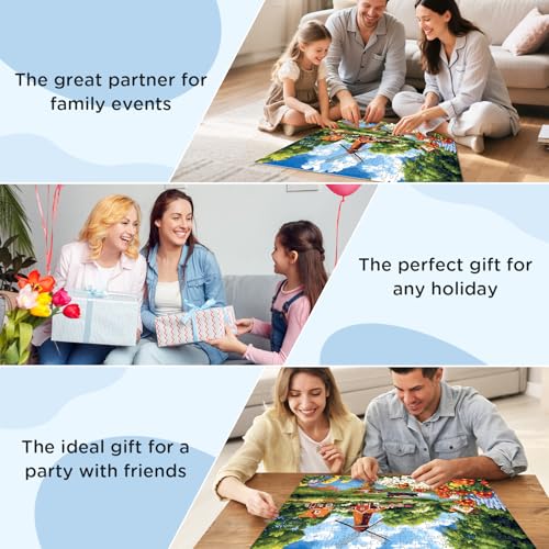 300 Piece Puzzles for Adult, Windmill River and Flower Jigsaw Puzzles - style: Windmill River