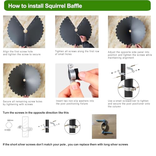 Squirrel Baffle for Bird Feeder Pole,16 Inch Pole Mount Squirrel Guard,Outdoor Wrap Around Bird House Protector for Shepherd’s Hook, Black,1 Pack