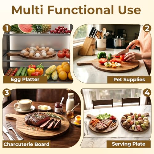 Wooden Deviled Egg Platter, Reversible 24-Hole Charcuterie Board Tray | Charcuterie serving board, food safe egg holder, perfect for kitchen countertop, parties, holiday gatherings, holds 24 eggs. - size: 24 holes