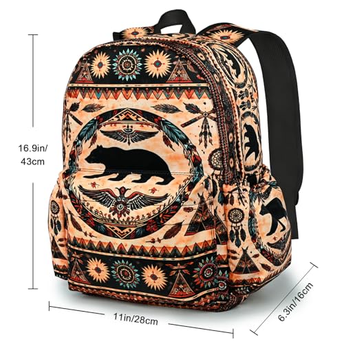 Western Kids Backpack School Backpack Teens Bookbag for Girls Boys Hiking Camping Travel Sports - color: Western
