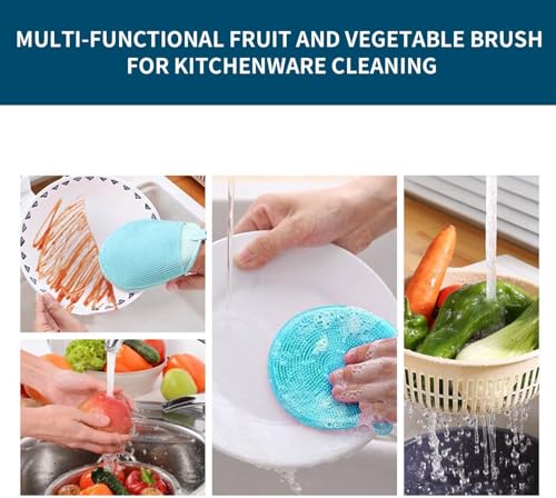 Vegetable Brush Vegetable Scrubber for Food - Vegetable Cleaner Potato Scrubber Brush Veggie Brush Vegetable Scrubber Potato Brush Veggie Scrubber (Pink) - color: Pink