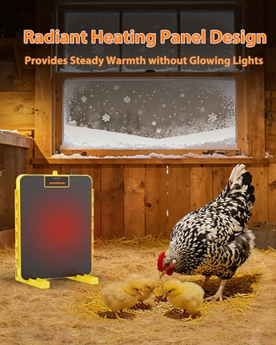 Brooder Plate for Chicks,Chicken Brooder Heater with Temperature Sensor – Radiant Heating Panel for Chicken Coops Poultry (Yellow) - color: Yellow