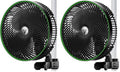 VIVOSUN AeroWave E9 Grow Tent Fan, 9" Auto Oscillating Clip Fan with EC Motor, US Patented Circulation Fan, IP54 Weatherproof, Strong Airflow & Quiet for Hydroponic Ventilation (Pack of 2) - size: 9" Clip Fan-2 Pack