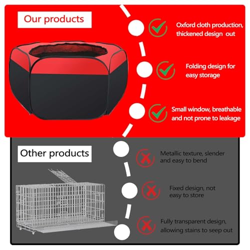 ASTIMESA Double Door Brooder Box for Chicks, Breathable Pop up Chicken Brooder, Foldable Large Chick Starter Kit, 45.1" x 19.9" Brooding Playpen/Tent Holds Up to 20 Duck Quail Gosling