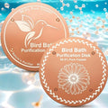 OICEME Bird Bath Purification Disk Pure Copper Outside Winter Solar Power Birdbath Wild Hummingbird Feeder Pedestal Fountain Cleaner Cage Dispenser Bowl Ground Safe Garden Gift Bird Daisy - color: Gold 2PCS Bird&Daisy