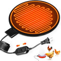 Heated Chicken Waterer Base, 6" Energy Saving Poultry Water Heater for Winter - Prevents Freezing for 1 to 5 Gallon Buckets, for Ducks, Geese, Turkeys, Chickens,1 PC