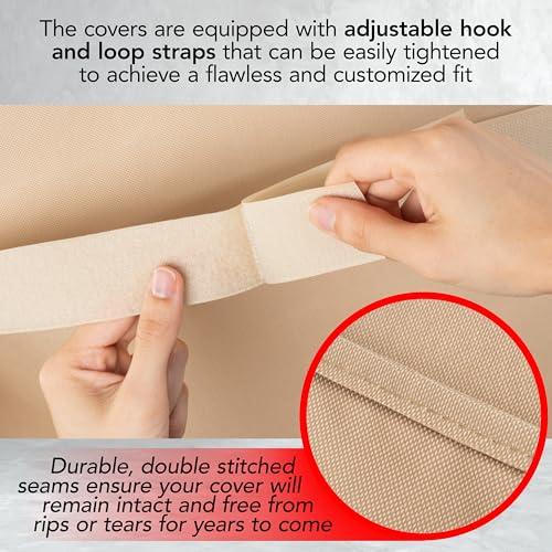 Heavy Duty BBQ Grill Cover for Outdoor Grill, 30 Inch Tan | Waterproof, Weather Resistant, UV & Fade Resistant, Heavy Duty Protection, Adjustable Straps, Outdoor Grill Cover, Secure Fit - color: Tan, size: 30''L x 26''W x 43''H