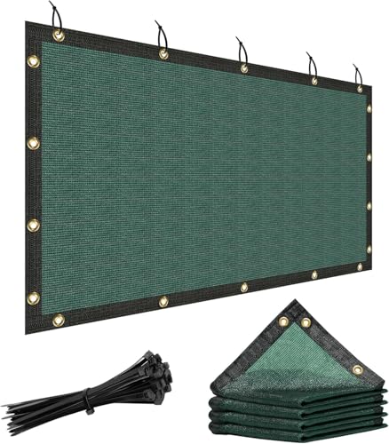 2' x 5' Green 90% Shade Cloth, Custom Size Shade Tarp for Dog Kennel Cover, Fence Privacy Screen, Greenhouse, Chicken Coop & Pet Playpen, Upgrade Grommets, Durable Mesh Fabric Tarp.