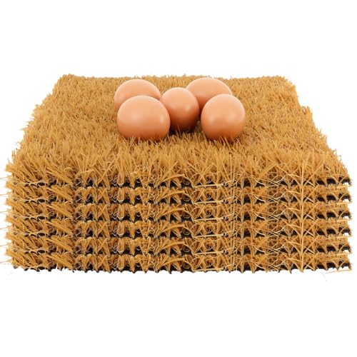Nesting Pads for Chicken Accessories, 6 Pack Chicken Nesting Pads, 12"x 12" Nesting Box Pads for Chicken Bedding, Washable Reusable Chicken Nest Liners for Laying Eggs, Chicken Supplies - color: Yellow