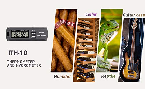 Inkbird ITH-10 Digital Thermometer and Hygrometer Temperature Humidity Monitor for Aging Box Guitar Ukulele