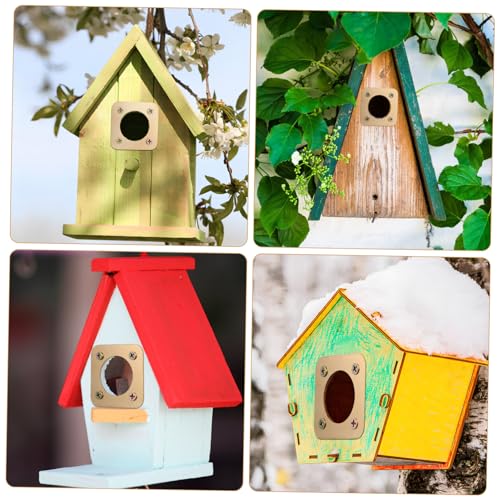 GANAZONO 8 Pcs Metal Bird House Predator Guards House Hole Protector for Birdhouses Sturdy Copper Entrance Protectors