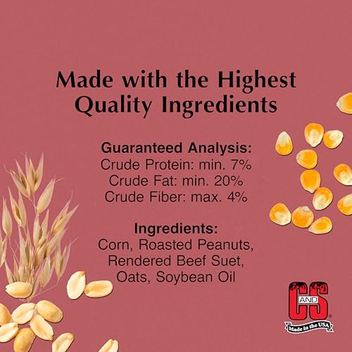 C&S Wild Bird Peanut Suet Nuggets Mega Box, 8 Pounds - size: 8 Pound (Pack of 1)