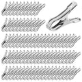 PAMASE 100Pcs Large Open Stainless Steel Garden Clips | 2" Metal Clamps for Greenhouse Hoops, Tight Grip, Fix Plant Cover, Shade Cloth, Netting Tarp, Weatherproof Gardening Supplies - style: 100pcs