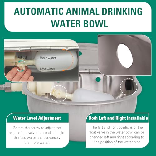 Automatic Livestock Waterer,304 Stainless Steel, for Cattle Dogs Horses | Auto Refill | Rust-Proof|Easy Install & Clean | Automatic Water Dispenser for Large Dogs