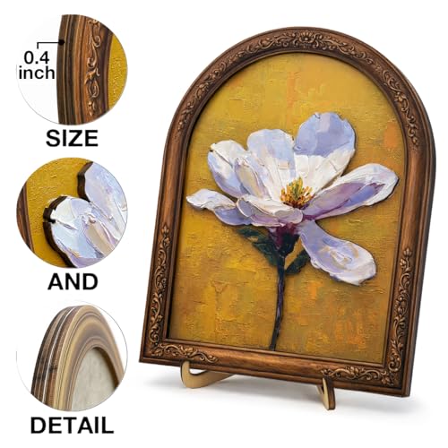Vintage Single Flower Wall Art Sign for Bathroom Decor, Cottagecore Botanical Wall Decor, 8x10 Inch - color: Flower