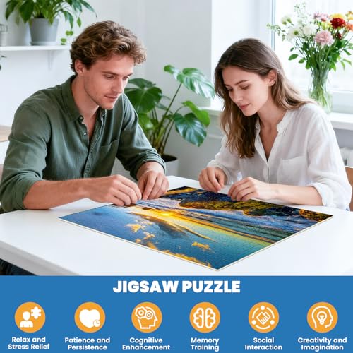 500 Pieces Puzzle for Adults - Olympic National Park Jigsaw Puzzle for Adults Teens,Recycled Cardboard Sunset Beach Puzzle 500 Pieces,Challenging Game for Family Fun & Gift Idea,20.5 x 15 in - color: Olympic Park