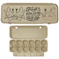 Best Life Egg Cartons – 12-Pack – Funny Egg Carton with Relaxing Hen Design – Giftable, Eco-Friendly Cartons for Backyard Eggs