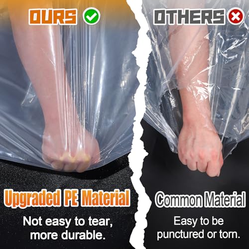 10x12ft Anti-Tear Clear Tarp Waterproof - 2pcs Windproof Poly Tarpaulin, Heavy Duty Transparent Enclosure with Grommets for Covering Chicken Coops Greenhouse Garden Plants - size: 10x12ft