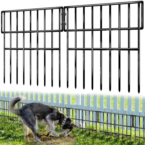 35 Panels Garden Fence Animal Barrier, 38 Ft(L) X 13 in(H) No Dig Fence for Dogs, Upgrade 1.2in Gap Garden Border Ground Defense, Rustproof Metal Outdoor Wire Fencing for Dogs, Rabbits - size: 35 Panels 38ft x 13in