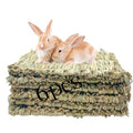 Rabbit Grass Mats,Bunny Grass Mat,Woven Straw Mat Bed Rabbits Hay Mat Sleeping Bunny Natural Handcrafted Woven Bed Nesting and Toys for Guinea Pig Hamster Chinchilla Squirrel(6 PCS)