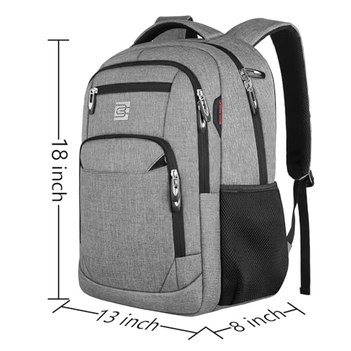 Laptop Backpack,Business Travel Anti Theft Slim College Backpack | Water Resistant Durable Computer Bag Gift for Women & Men Fits 15.6 Inch Laptop and Notebook - Grey - color: Grey, size: 15.6 Inch, style: Laptop