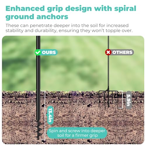Bird Feeder Hook for Outdoor, 82 Inch Hevy Duty Bird Feeder Poles, Bird Feeder Stand Station, Garden Hook for Hanging Plants, Lanterns, Hummingbird Feeders