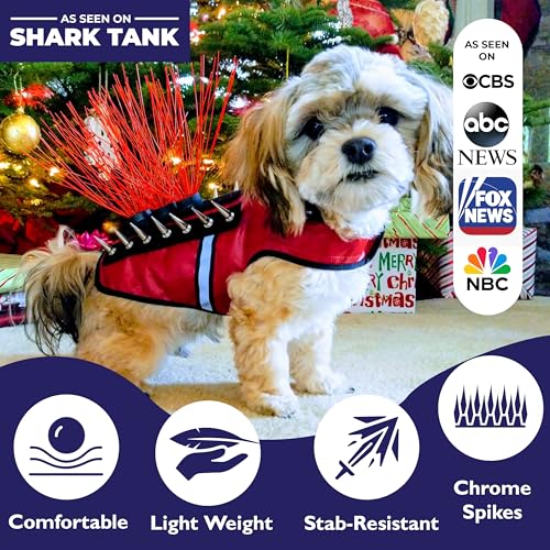 CoyoteVest SpikeVest Dog Harness, Made in the USA, M-Yellow | Stab-Resistant Protective Vest | Coyote Vest for Dogs | Defends Against Coyotes, Dogs, Birds of Prey | Reflective Safety - color: Yellow, size: Medium